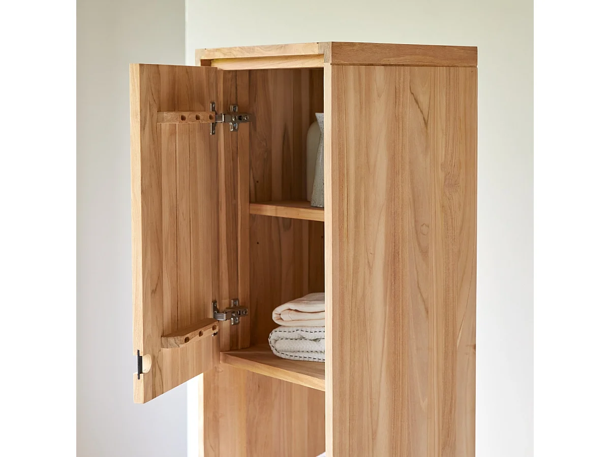 Scaffale a colonna in legno di teak 180 Jonàk