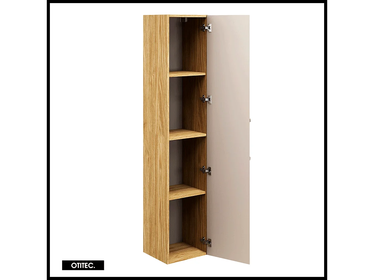 Colonne de salle de bain - 170 cm - Beige - 1 porte - SEA