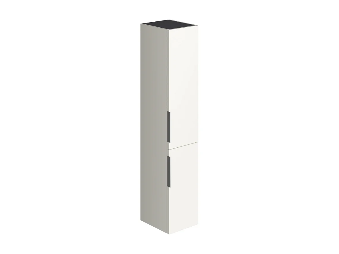 Colonne de salle de bain BURGBAD Olena 2 portes blanc brillant
