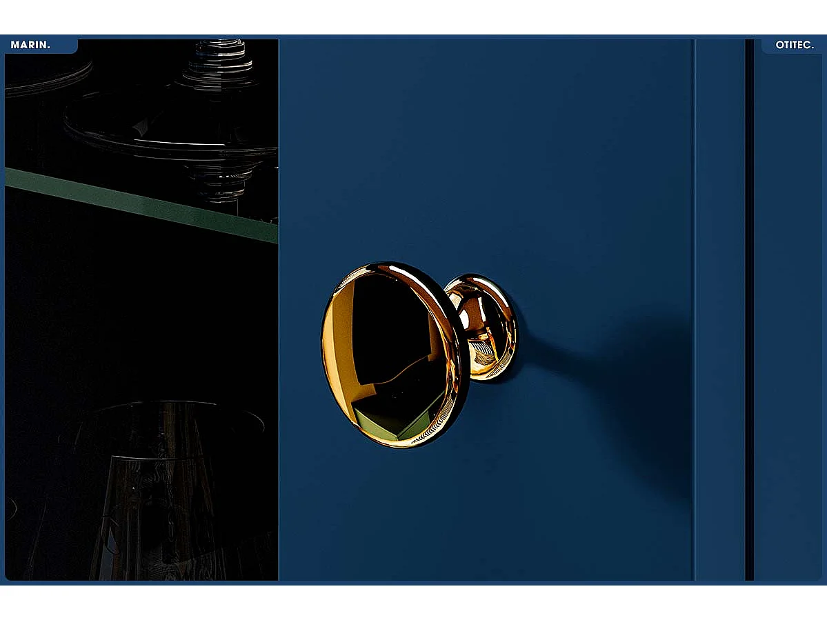 Armoire Vitrine - H.190 x L.55 x P.40 cm - MARIN