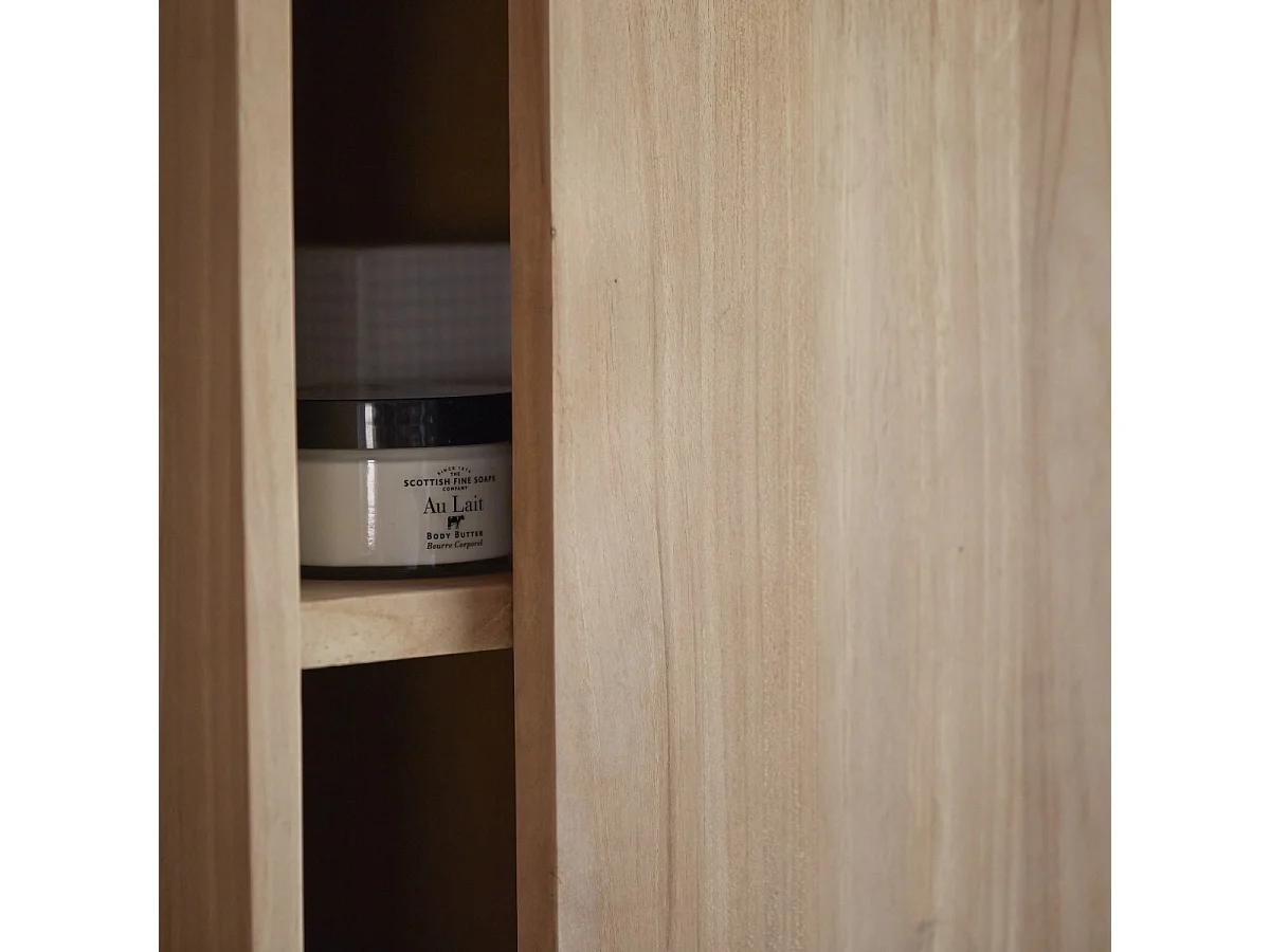 Scaffale a colonna in legno massello di teak arredo bagno Tikamoon