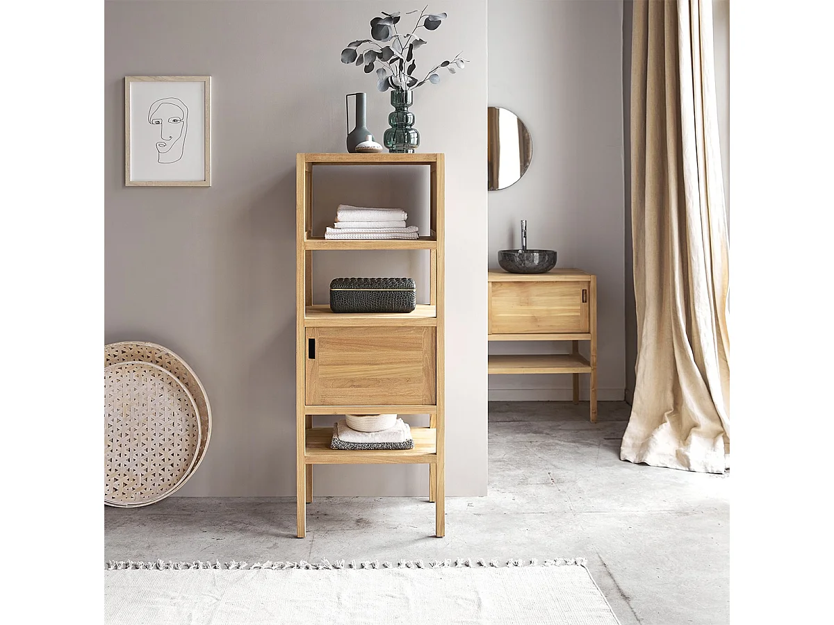 Hochschrank aus Teakholz 140 Arty