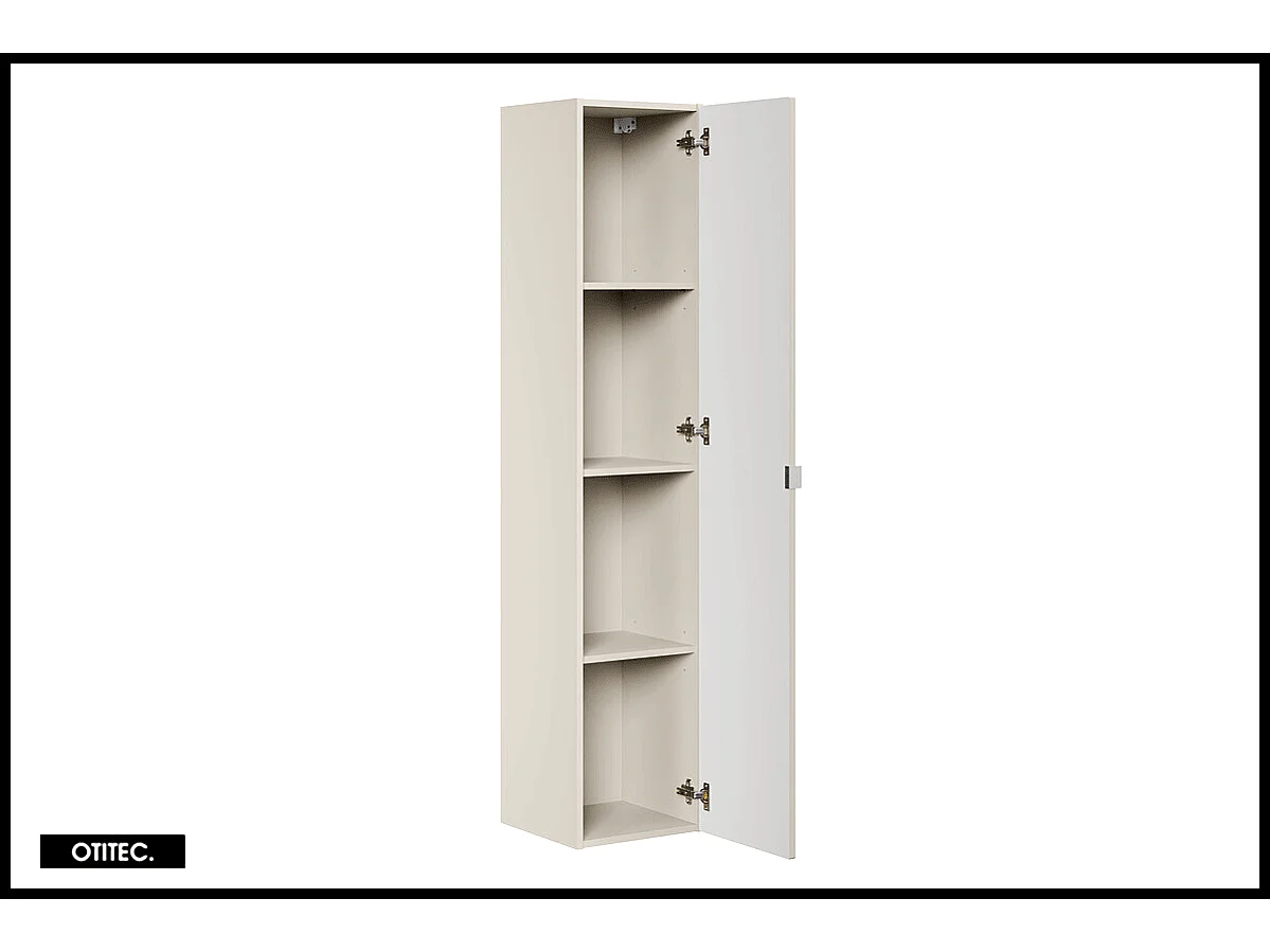 Colonne de salle de bain - 140 cm - Cachemire Mat - 1 porte - ASTRA