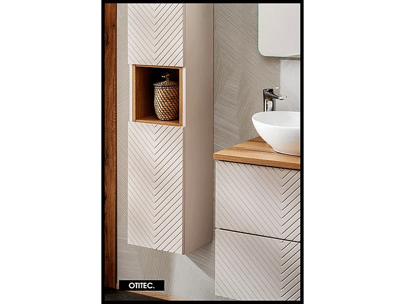 Colonne de salle de bain de 140 cm - 2 portes - DANO