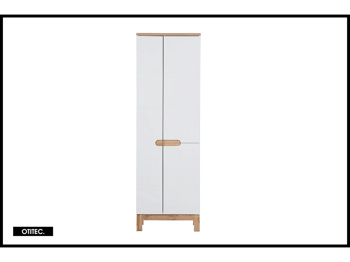 Colonne de salle de bain de 187 cm - Blanc - 3 portes - BALI