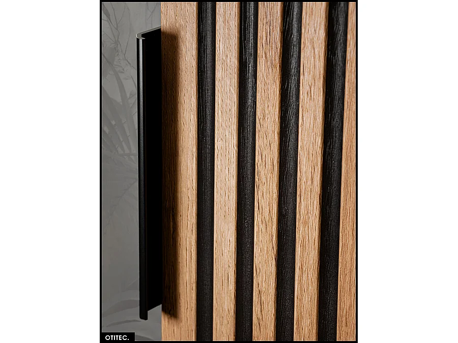 Cube de rangement - 35 x 35 cm - 1 porte - Chêne - WOTANIA