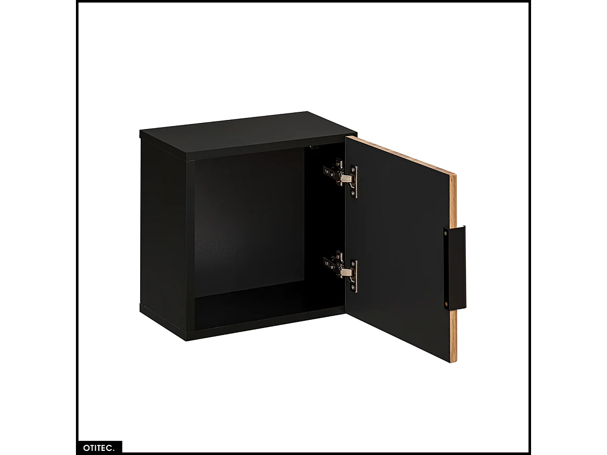 Cube de rangement - 35 x 35 cm - 1 porte - Chêne - WOTANIA