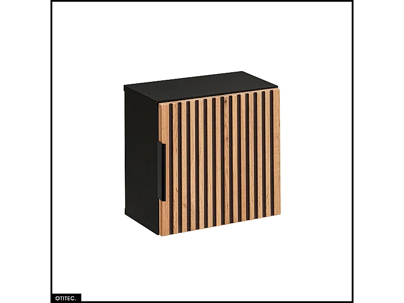 Cube de rangement - 35 x 35 cm - 1 porte - Chêne - WOTANIA