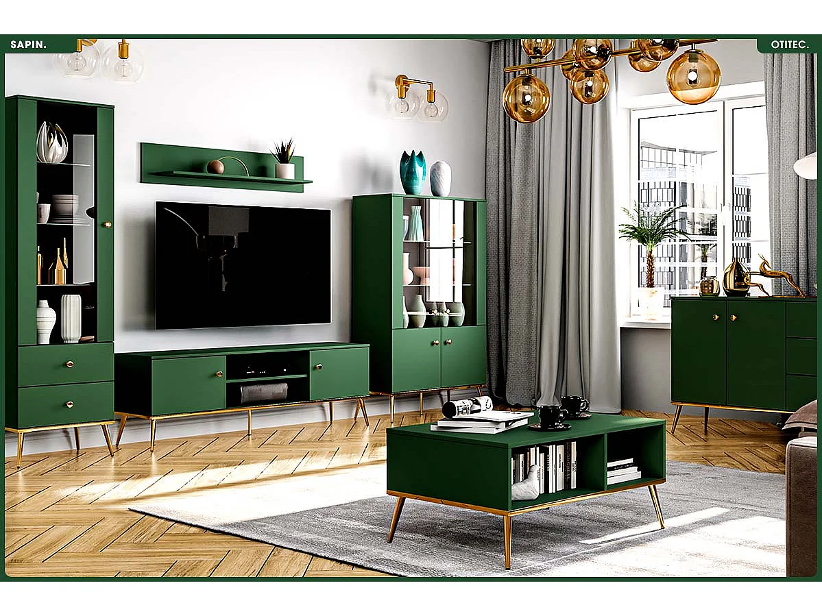 Armoire Vitrine - H.150 x L.92 x P.40 cm - SAPIN