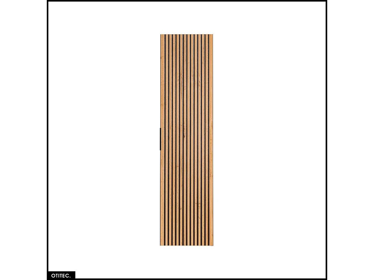 Colonne haute - 35 x 140 cm - 1 porte - Chêne Wotan - WOTANIA