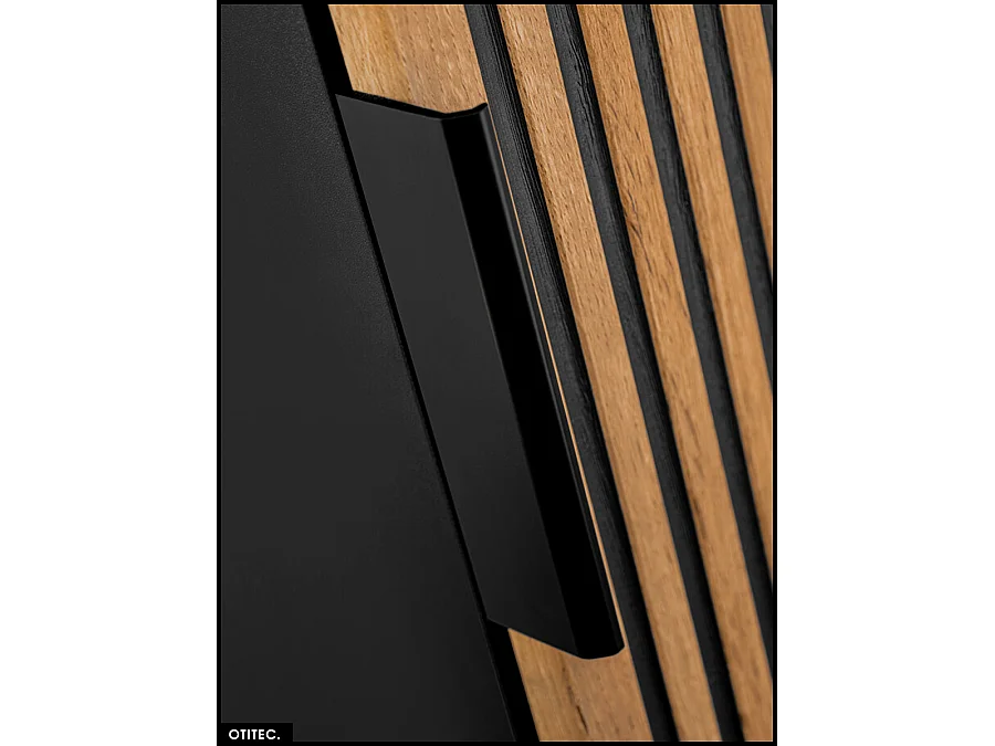 Colonne haute - 35 x 140 cm - 1 porte - Chêne Wotan - WOTANIA