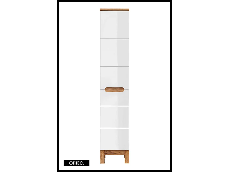 Colonne de salle de bain de 187 cm - Blanc - 2 portes - BALI