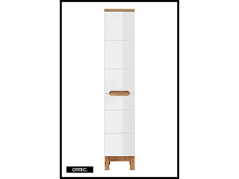 Colonne de salle de bain de 187 cm - Blanc - 2 portes - BALI