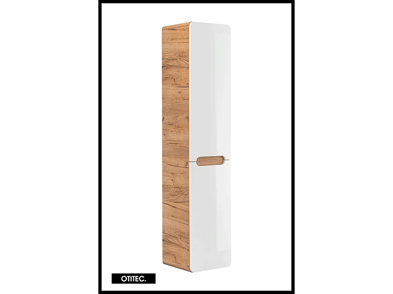 Colonne de salle de bain de 170 cm - Blanc - 2 portes - PASTI WHITE