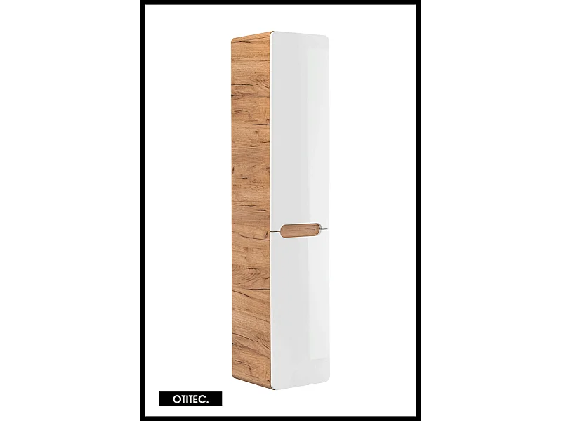 Colonne de salle de bain de 170 cm - Blanc - 2 portes - PASTI WHITE