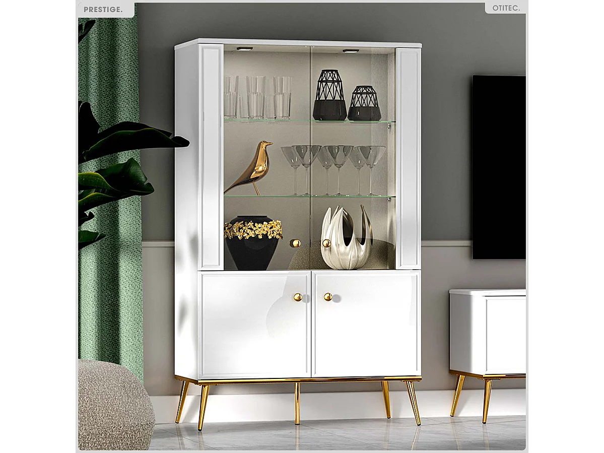 Armoire Vitrine - H.150 x L.92 x P.40 cm - PRESTIGE