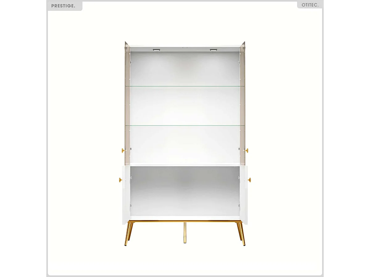 Armoire Vitrine - H.150 x L.92 x P.40 cm - PRESTIGE