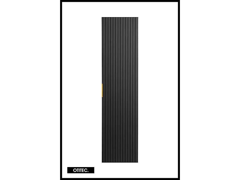 Colonne de salle de bain de 140 cm - Noir - 1 porte - LIVA BLACK