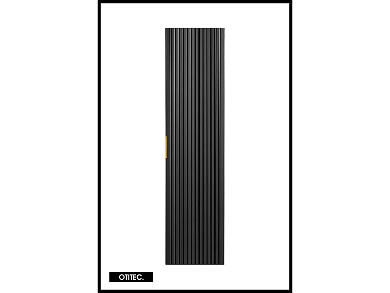 Colonne de salle de bain de 140 cm - Noir - 1 porte - LIVA BLACK