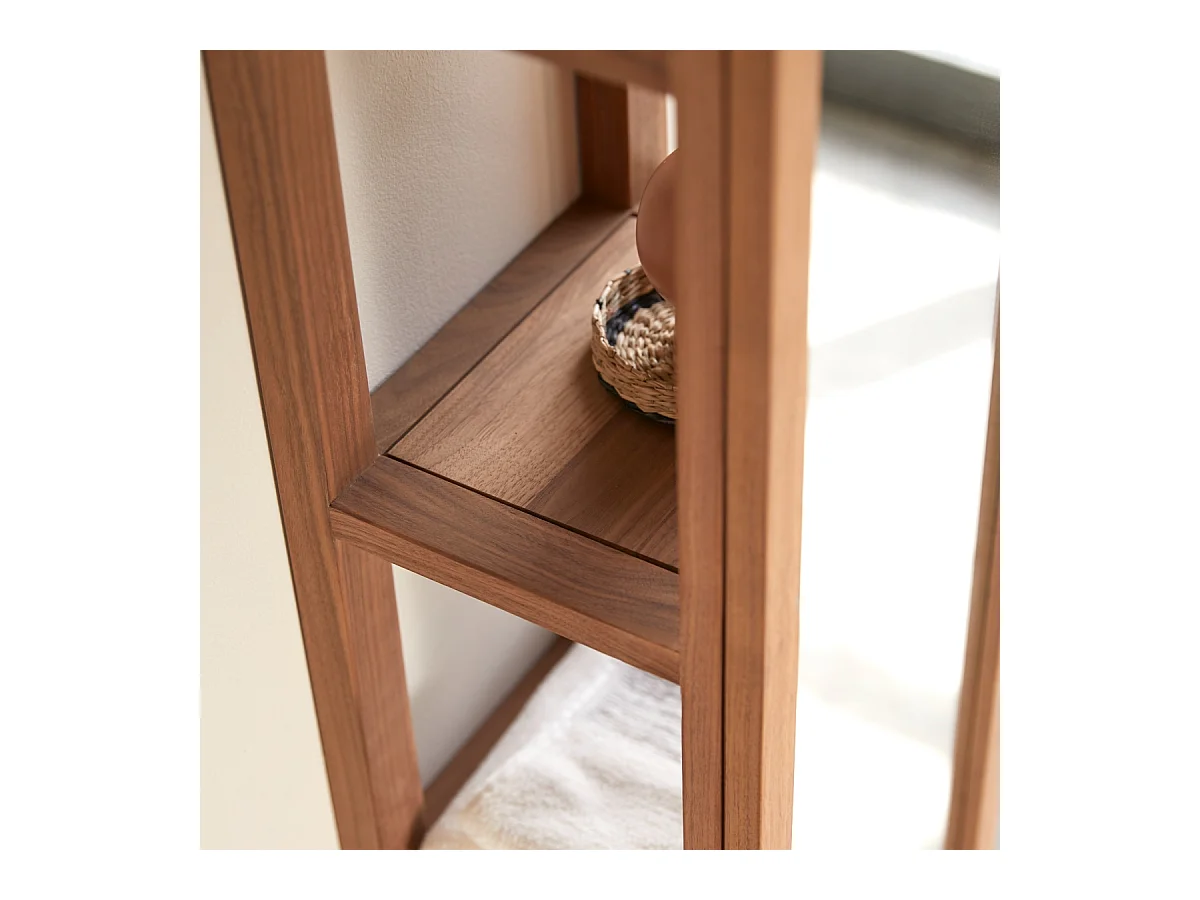 Colonna a specchio in legno di noce 30 Twig