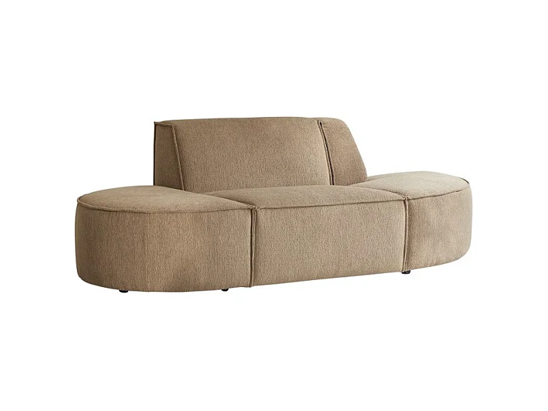 Modulares 2-Sitzer-Sofa Dario aus camelfarbenem Stoff