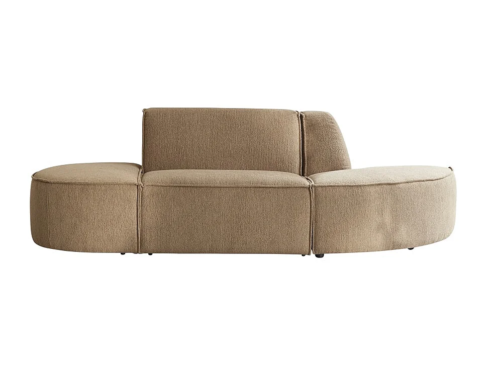 Modulares 2-Sitzer-Sofa Dario aus camelfarbenem Stoff