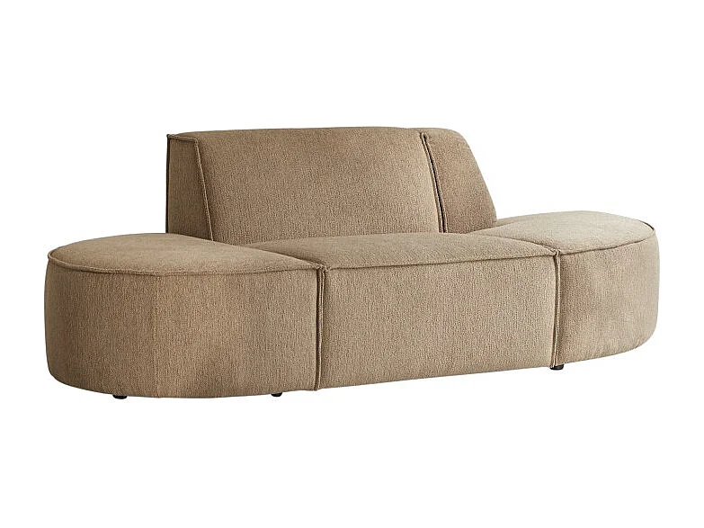 Seduta modulabile Dario a 2 posti in tessuto cammello