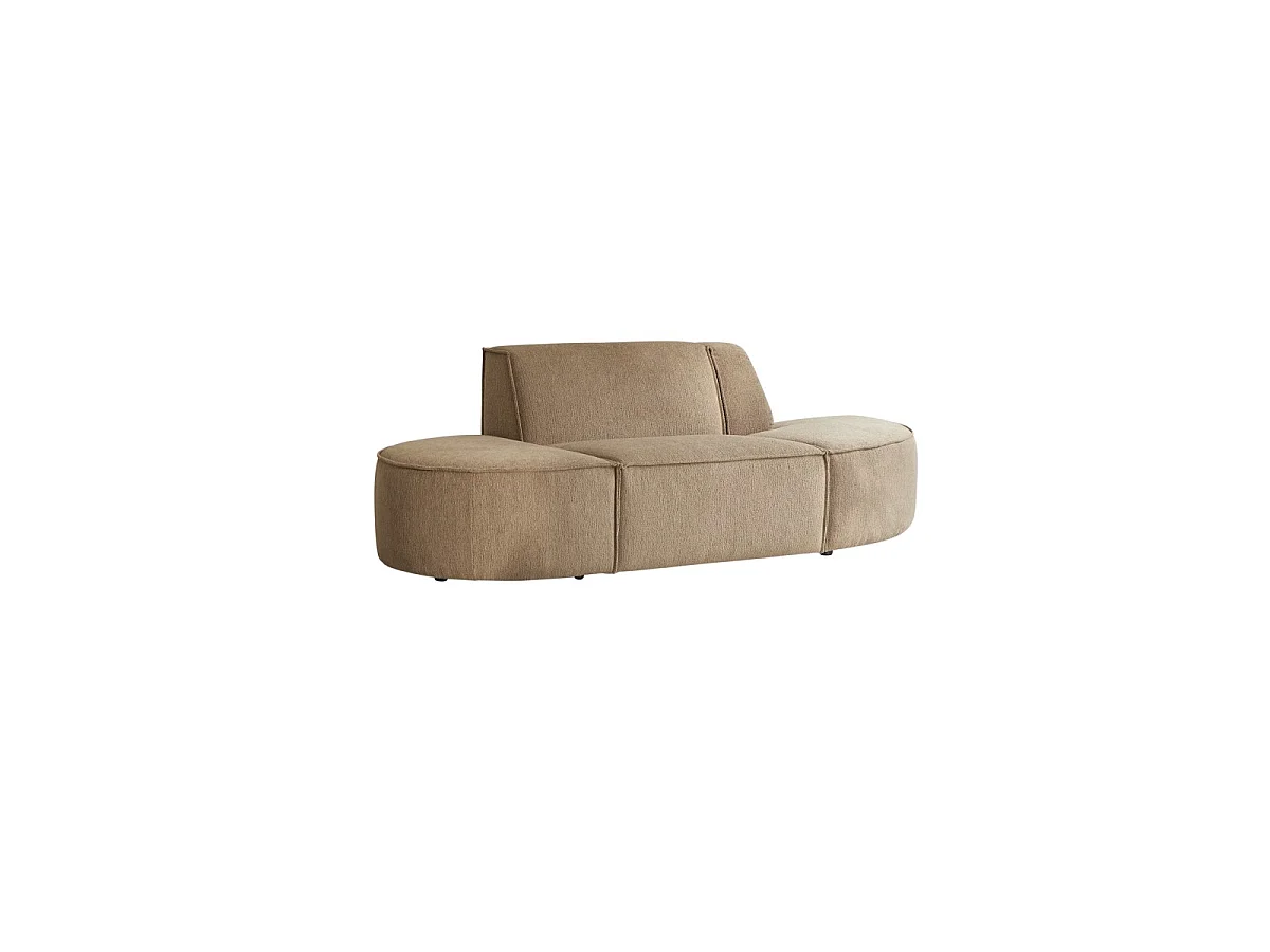 Banquette modulable Dario 2 places en tissu camel