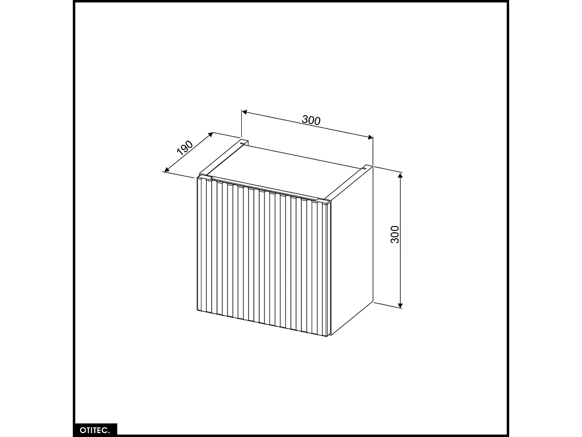 Meuble haut - 30 x 30 cm - 1 porte - ROSEAU