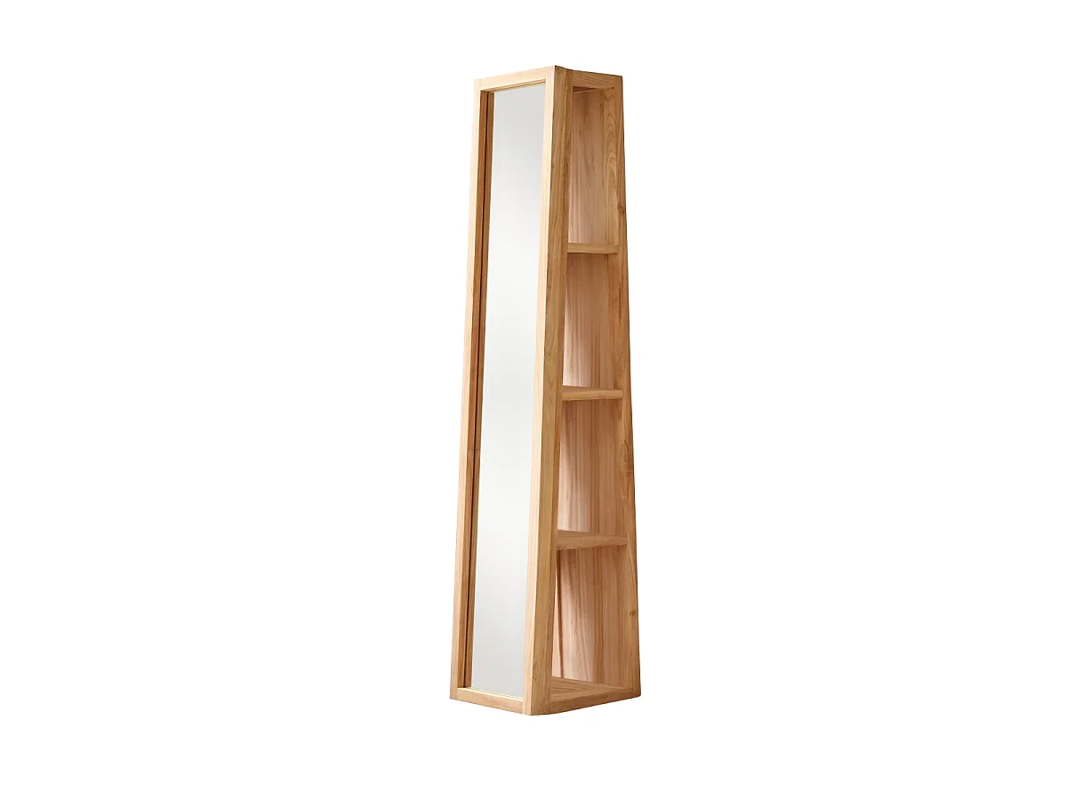 Spiegel Spiegelschrank Hochschrank Standregal Spiegel massives Teak Badezimmer