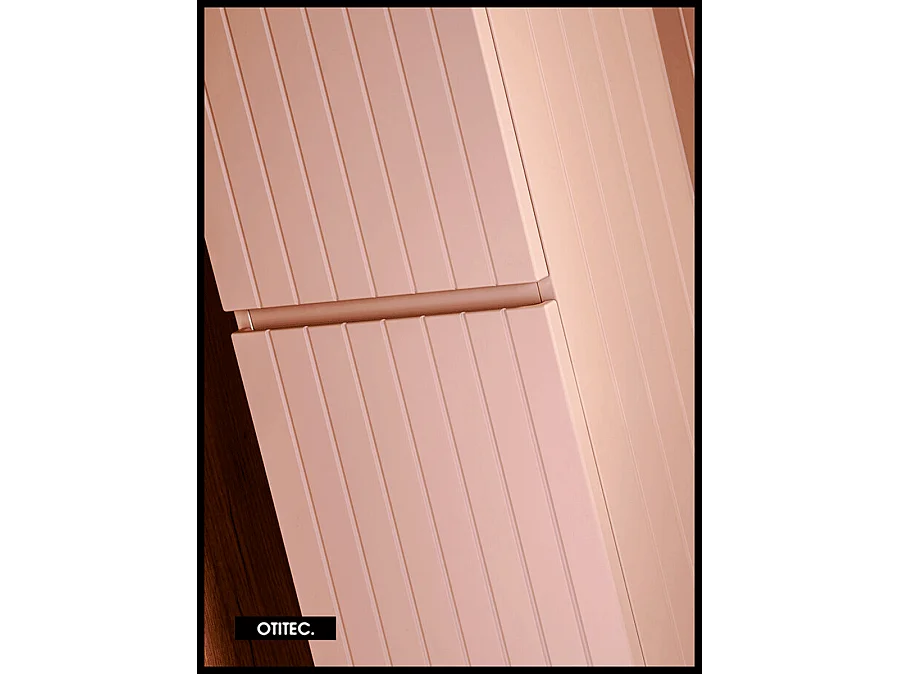 Colonne de salle de bain de 160 cm - Rose - 2 portes - MINO