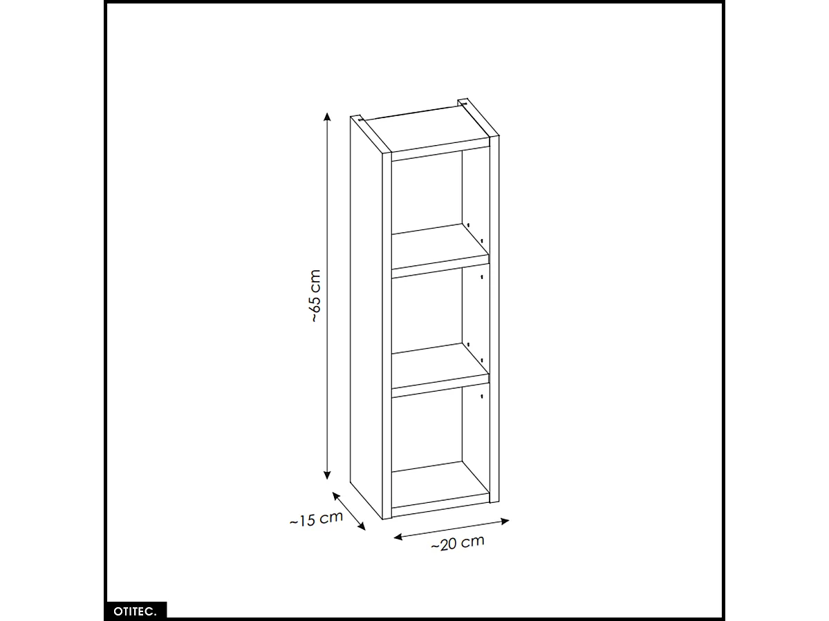 Cube de rangement - 20 x 65 cm - BOLD OAK