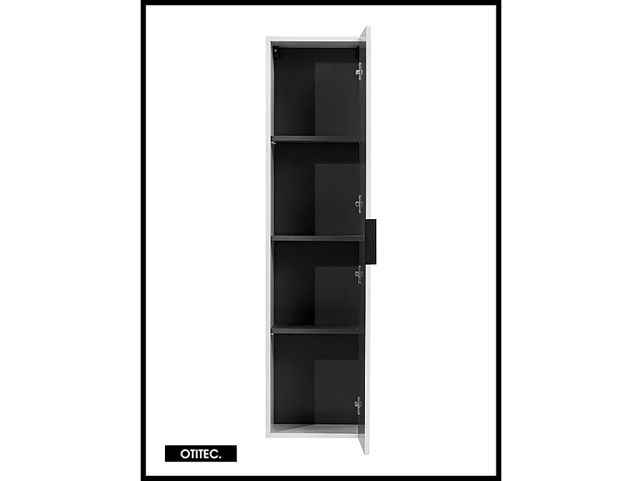 Colonne de salle de bain de 140 cm - Blanc - 1 porte - LIVA WHITE