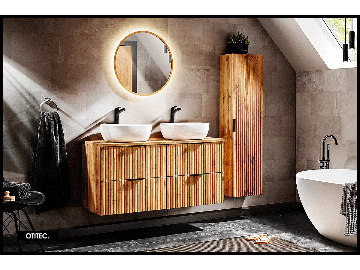 Colonne de salle de bain de 140 cm - Oak - 1 porte - LIVA OAK