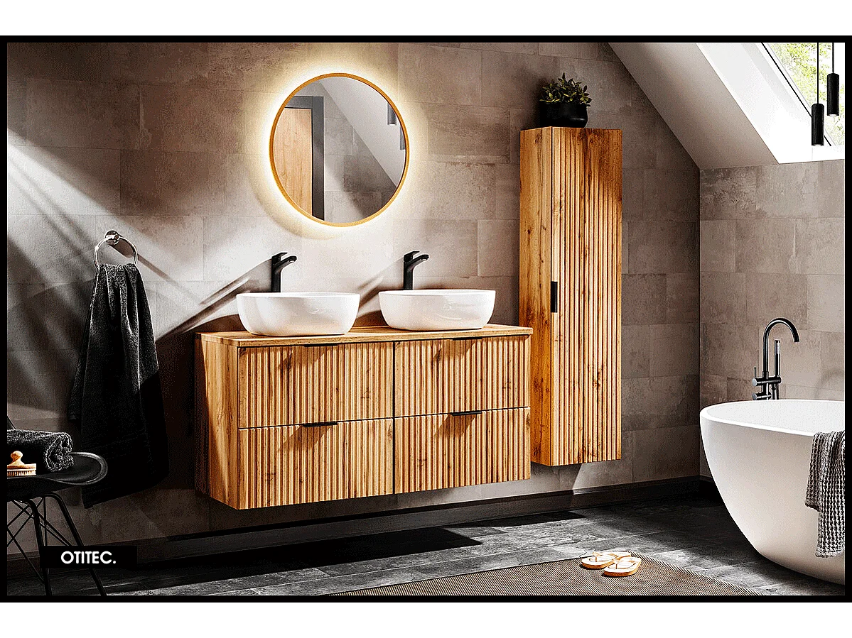 Colonne de salle de bain de 140 cm - Oak - 1 porte - LIVA OAK