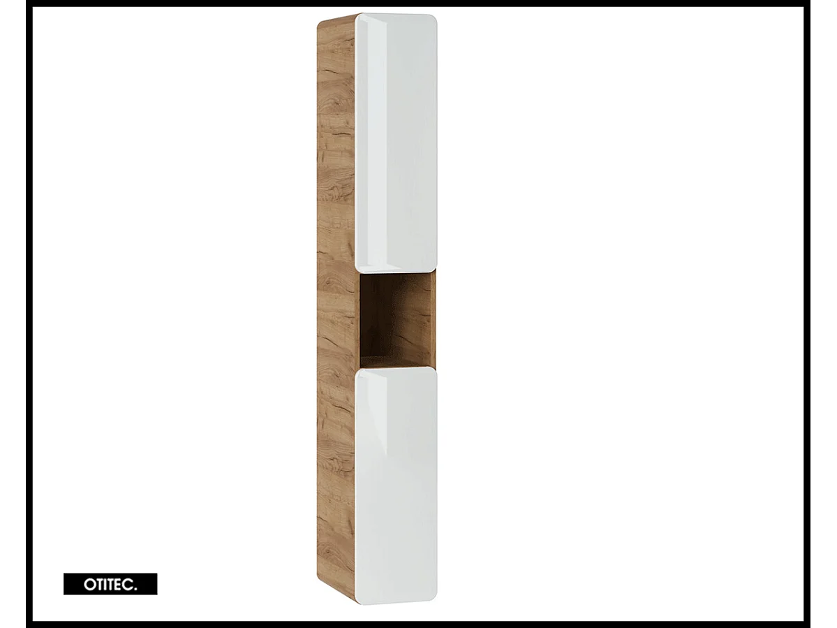 Colonne de salle de bain de 170 cm - Blanc - 2 portes - PASTI WHITE