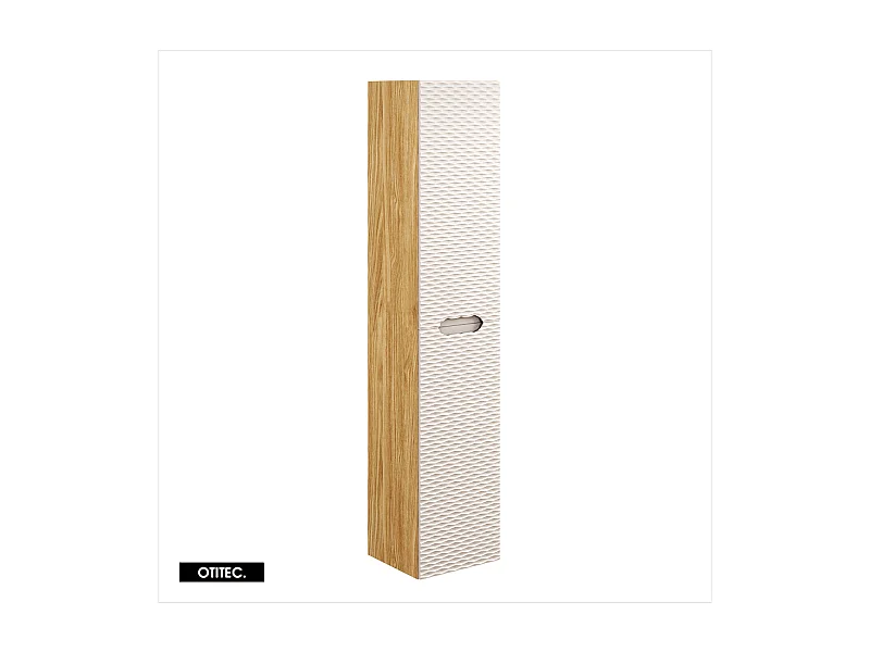Colonne de salle de bain - 170 cm - Beige - 2 portes - SEA