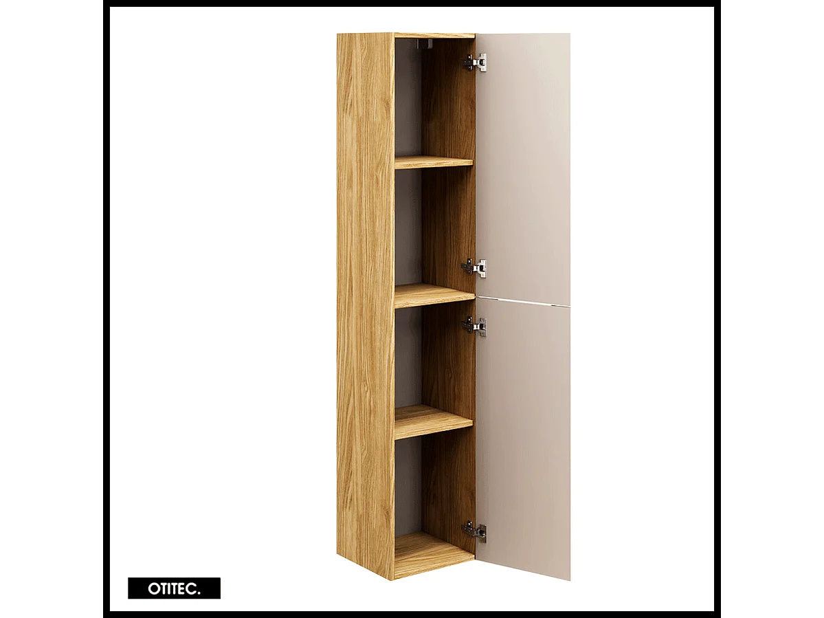 Colonne de salle de bain - 170 cm - Beige - 2 portes - SEA