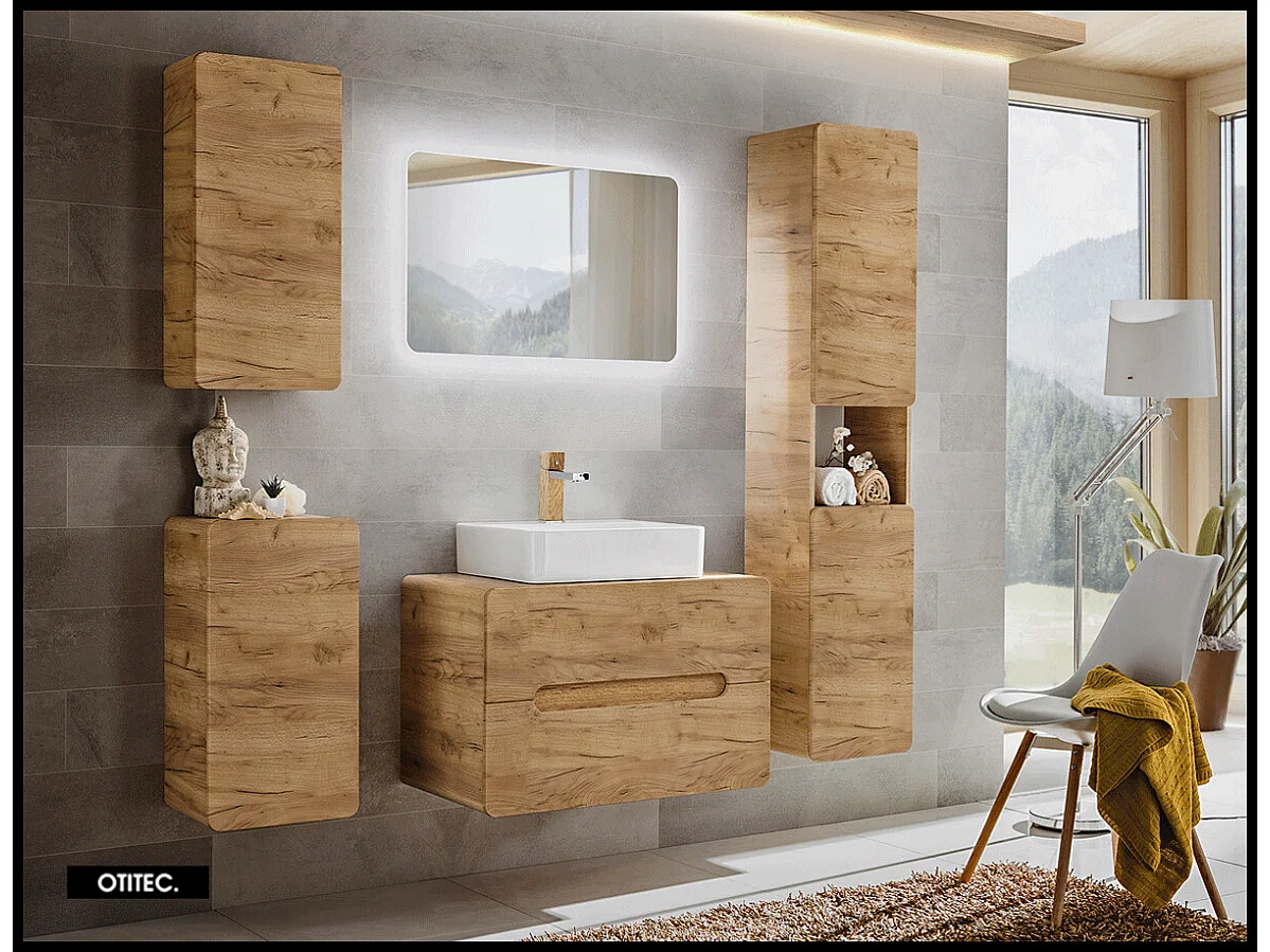 Colonne de salle de bain de 170 cm - Oak - 2 portes - PASTI CRAFT