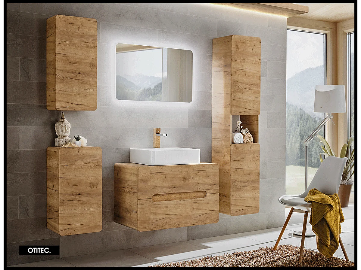 Colonne de salle de bain de 170 cm - Oak - 2 portes - PASTI CRAFT