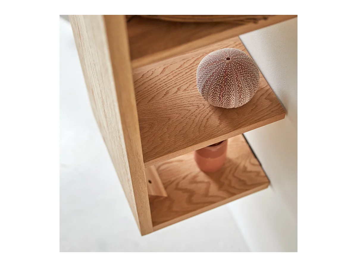 Hochschrank Badschrank Badezimmer Regal Eichenholz modernes Design