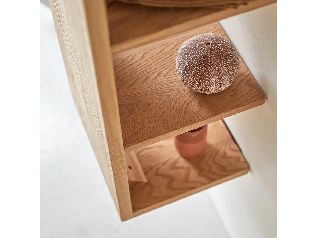 Scaffale a colonna per il bagno in legno quercia design Tikamoon
