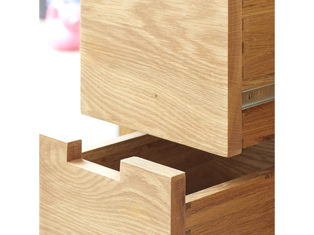 Hochschrank aus Eiche 30 cm Wandbefestigung Hängeschrank Massivholz