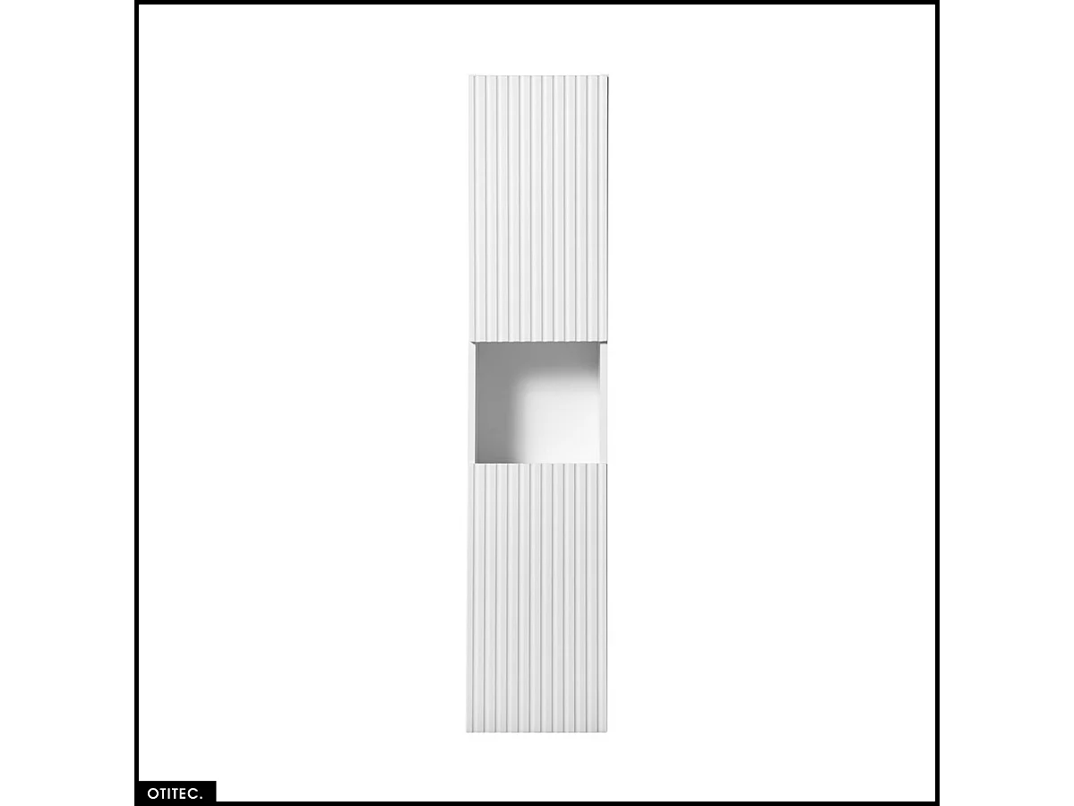 Colonne de salle de bain - 140 cm - Blanc - 2 portes - VOLTA