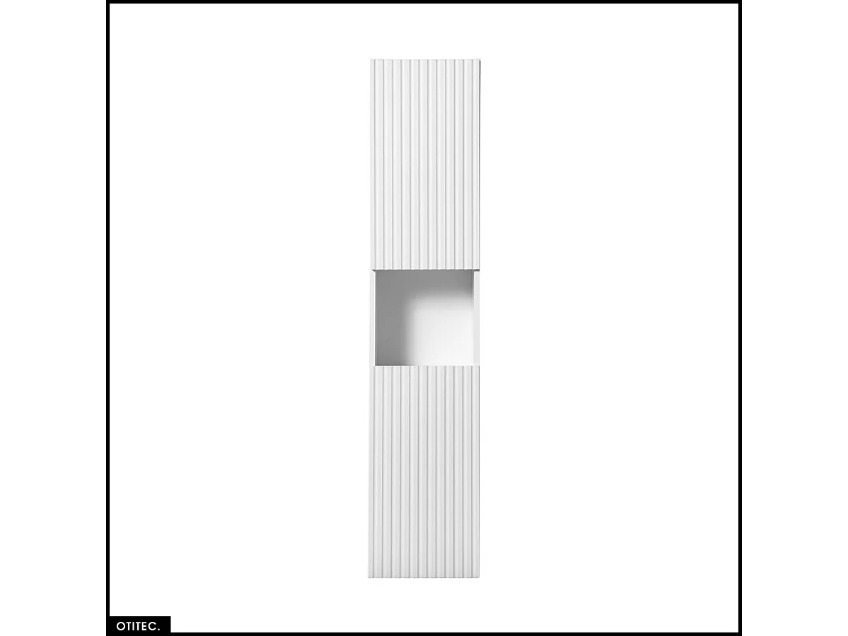 Colonne de salle de bain - 140 cm - Blanc - 2 portes - VOLTA