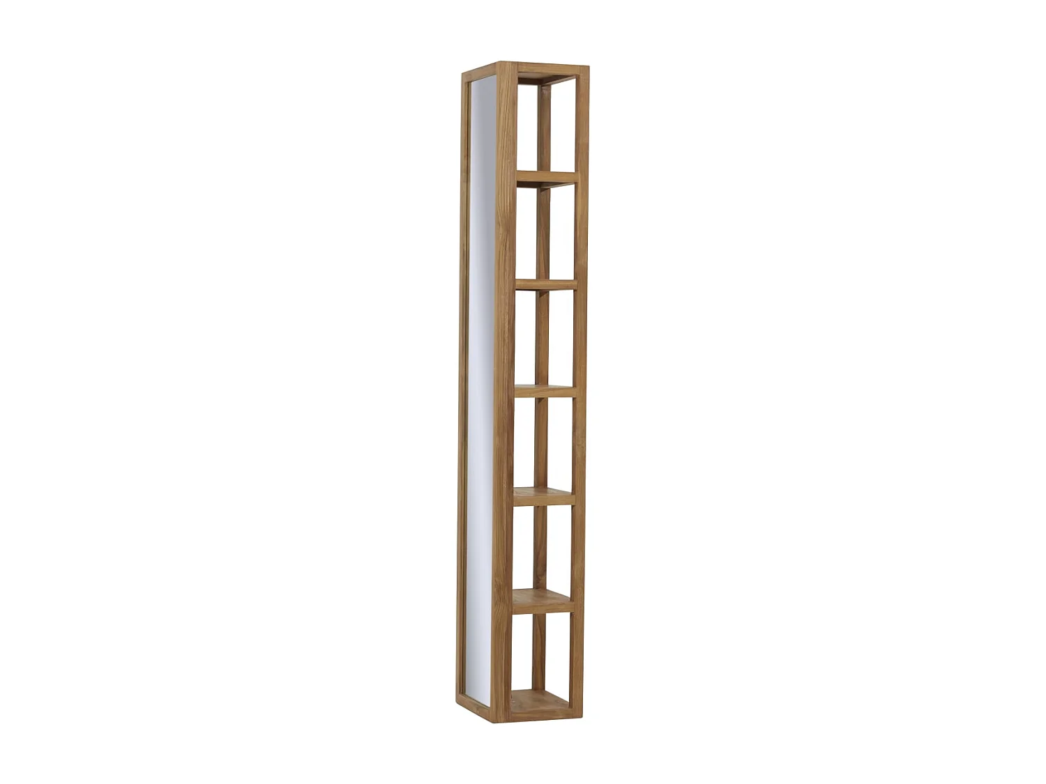 Hochschrank Badezimmerschrank Wandschrank 170 cm Spiegelschrank Teak masiv