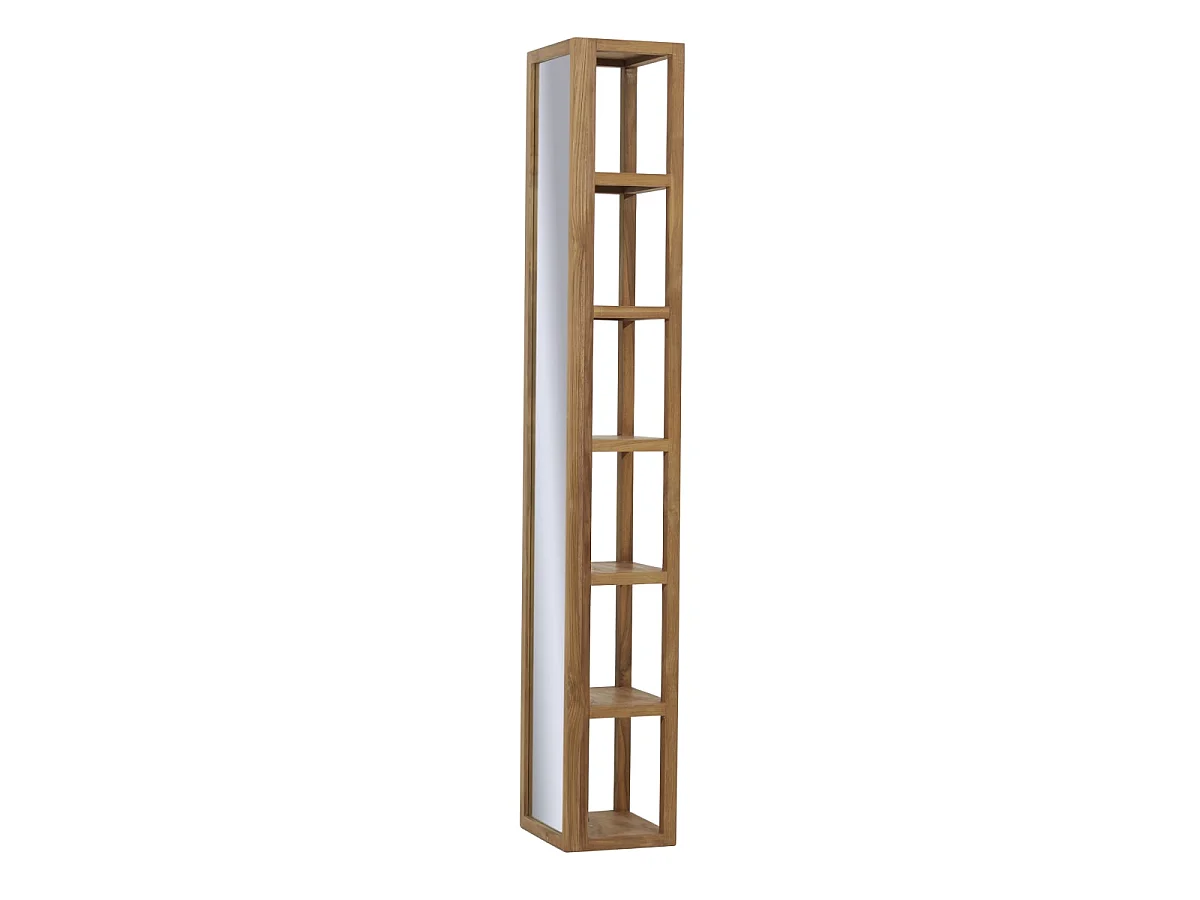Colonne miroir droite en bois de teck 30 Twig