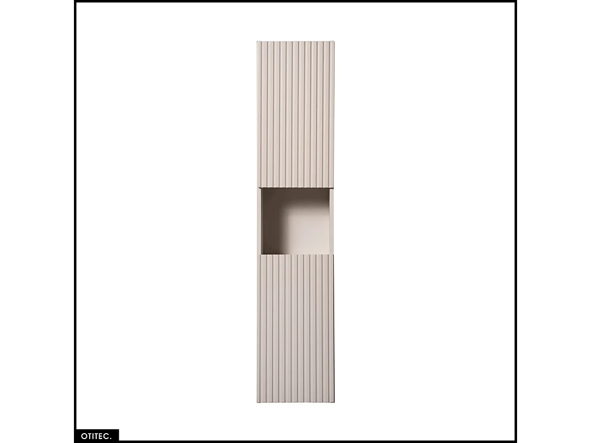 Colonne de salle de bain - 140 cm - Cachemire Mat - 2 portes - VOLTA