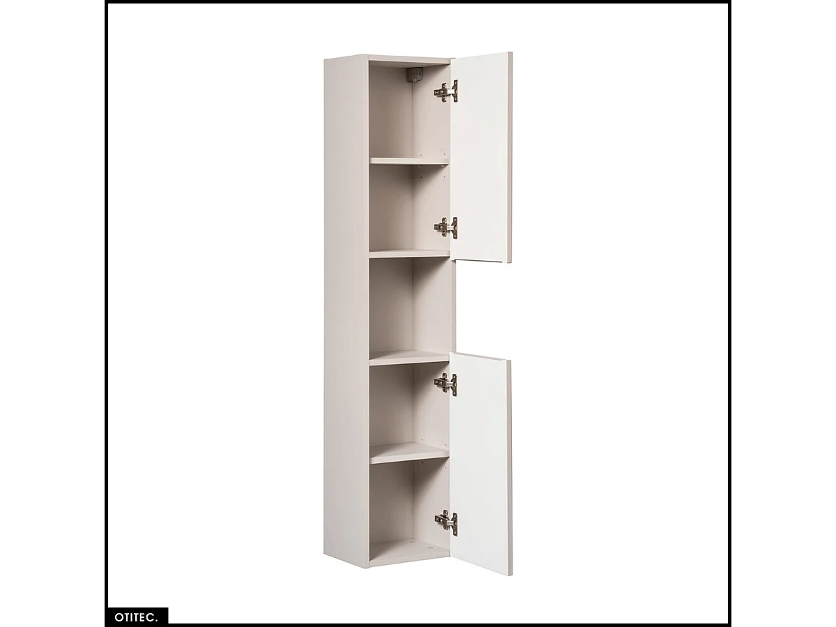 Colonne de salle de bain - 140 cm - Cachemire Mat - 2 portes - VOLTA