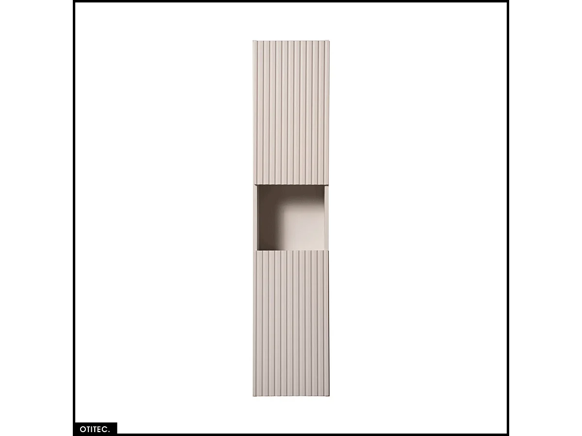 Colonne de salle de bain - 140 cm - Cachemire Mat - 2 portes - VOLTA